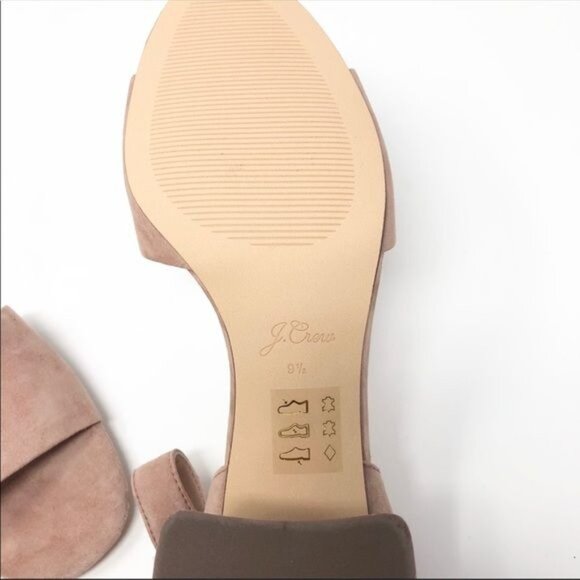 J.Crew Penny Ankle Strap Sandals in Frosted Taupe Suede Size 9.5 NWT - Picture 8 of 8